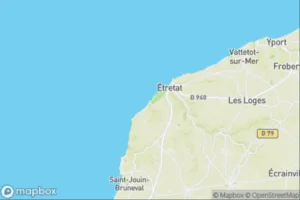 Map showing location of “A nut shell in Étretat” in Étretat, France