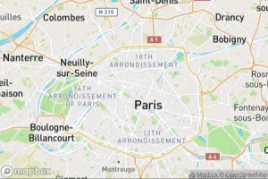 Map showing location of “Aux couleurs modernes” in Paris, France