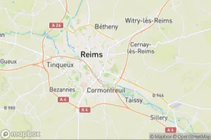 Map showing location of “Bacchus dream” in Reims, France