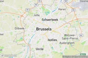 Map showing location of “Bruxelles” in City of Brussels, Belgium