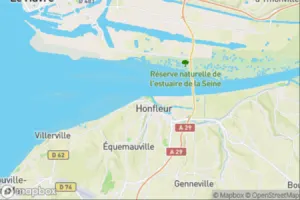 Map showing location of “Butterfly” in Honfleur, France