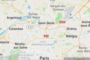 Map showing location of “Color Patches” in Saint-Denis, France