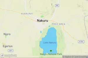 Map showing location of “Flooded gate at Lake Nakuru” in Nakuru, Kenya