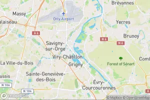 Map showing location of “La Demoiselle du Quai des Dames” in Draveil, France