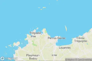 Map showing location of “Lahérez” in Perros-Guirec, France