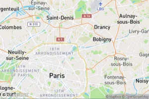 Map showing location of “Lost in (white) space” in Paris, France