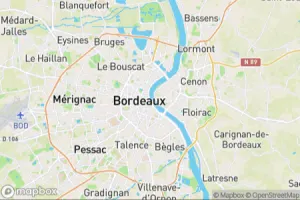 Map showing location of “Night mirror” in Bordeaux, France