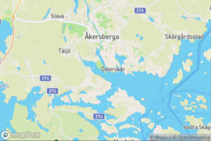 Map showing location of “Remains of the frozen sea” in Åkersberga, Suède