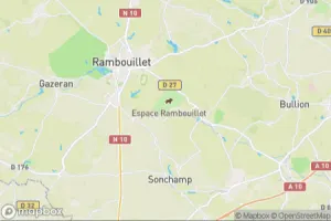 Map showing location of “Resting red deer in Espace Rambouillet” in Sonchamp, France