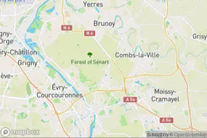 Map showing location of “The demoiselle after the shower” in Étiolles, France