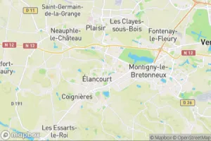 Map showing location of “The manor” in Élancourt, France
