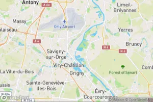 Map showing location of “Up to your neck in water” in Draveil, France