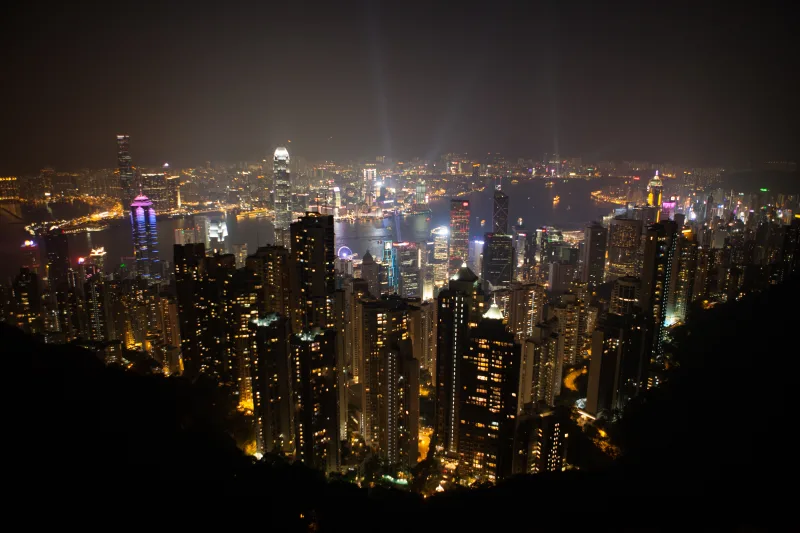 The Hong Kong Symphony of Lights from The Peak