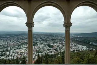 Mtatsminda view point over Tbilisi